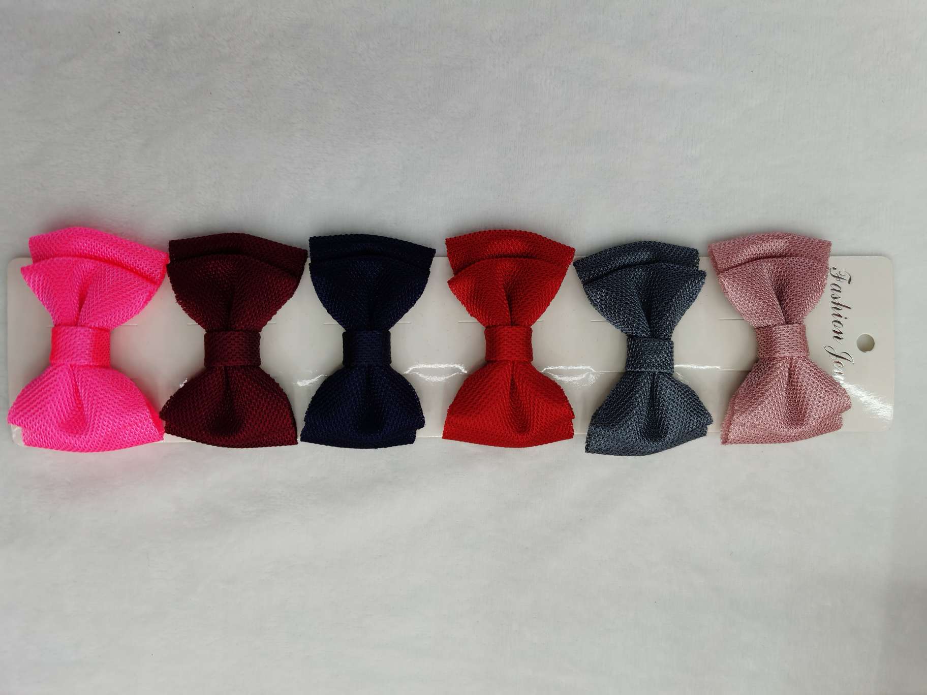 The Latest Fashion Accessories Fabric Double Bow Hair Loop Duck Clip