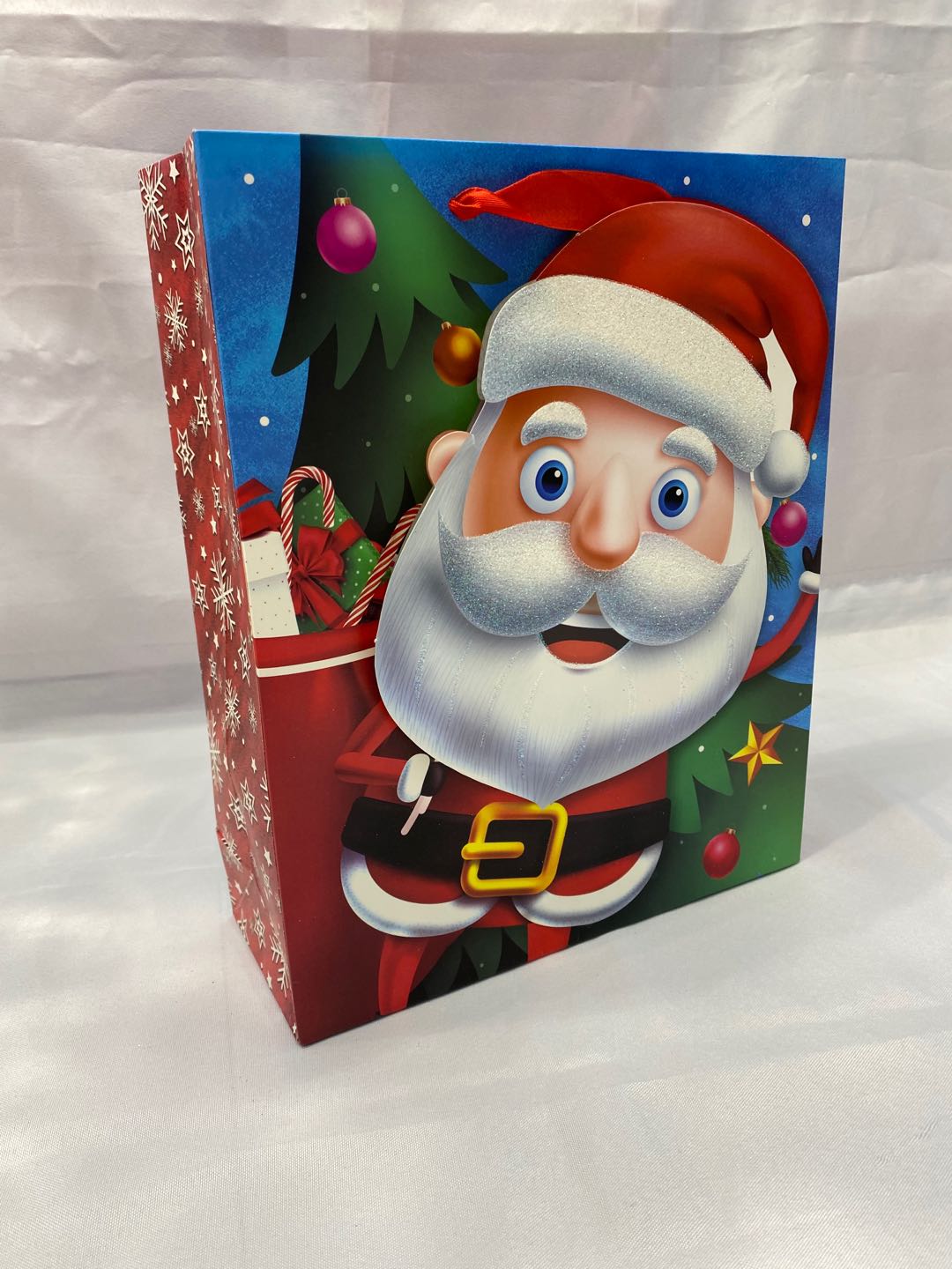 厂家直销现货2020新款3D撒粉圣诞礼品袋8347S-2