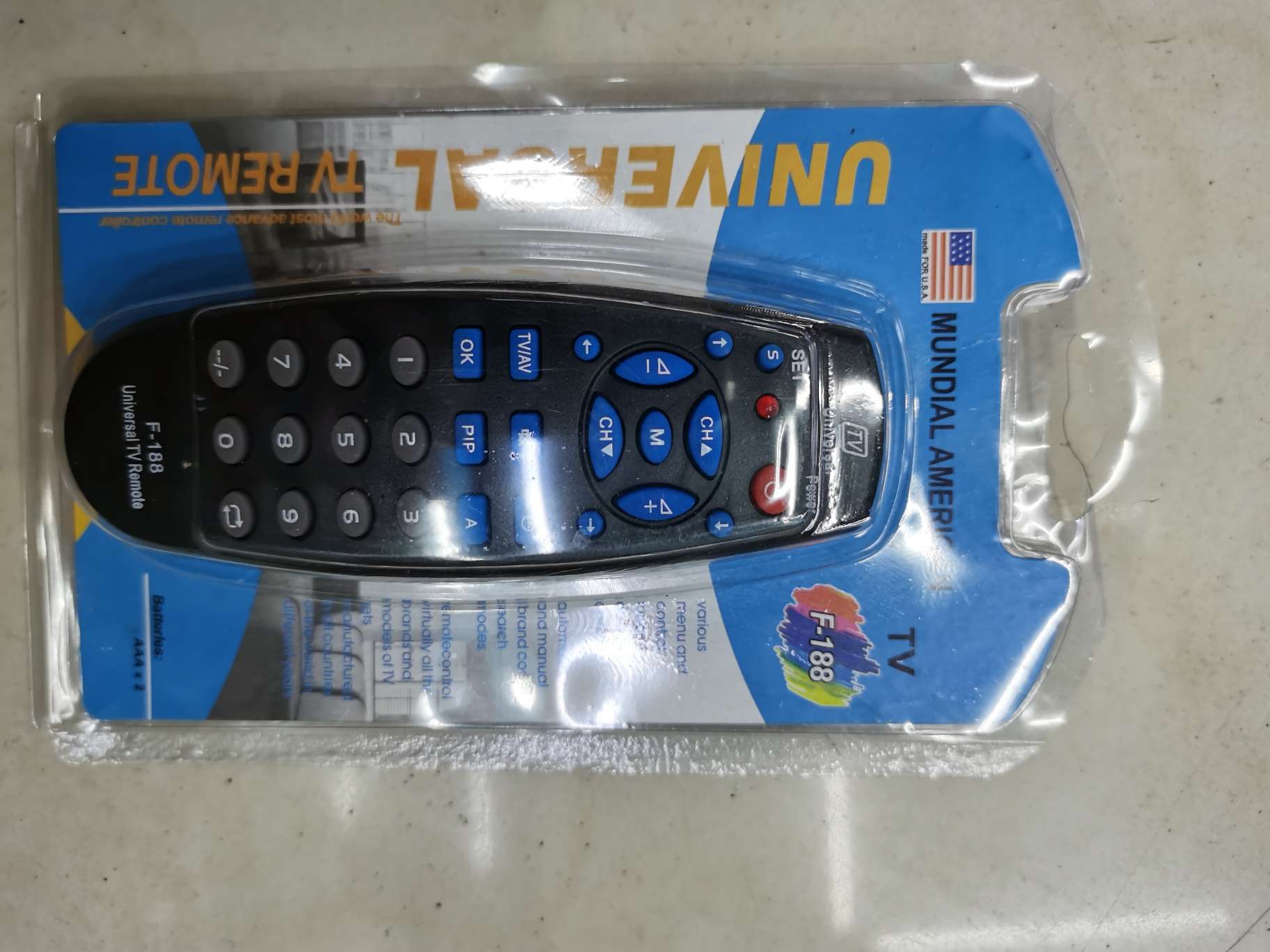 F188 Universal TV remote control