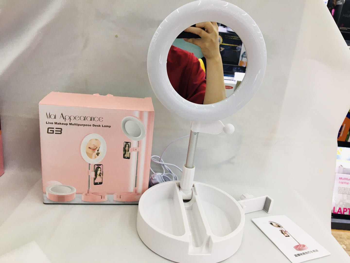 桌面补光镜化妆镜直播镜子美白批发 价格 库存 义乌小商品城