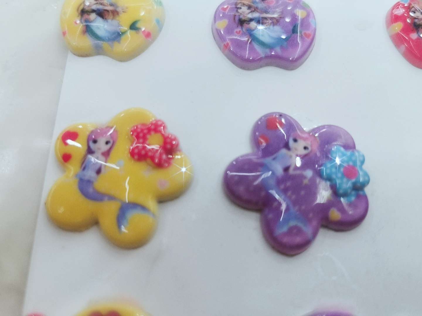 Cute fashion children's headwear paste accessories plum blossom shape spray mermaid paste accessories spray oil thumbnail
