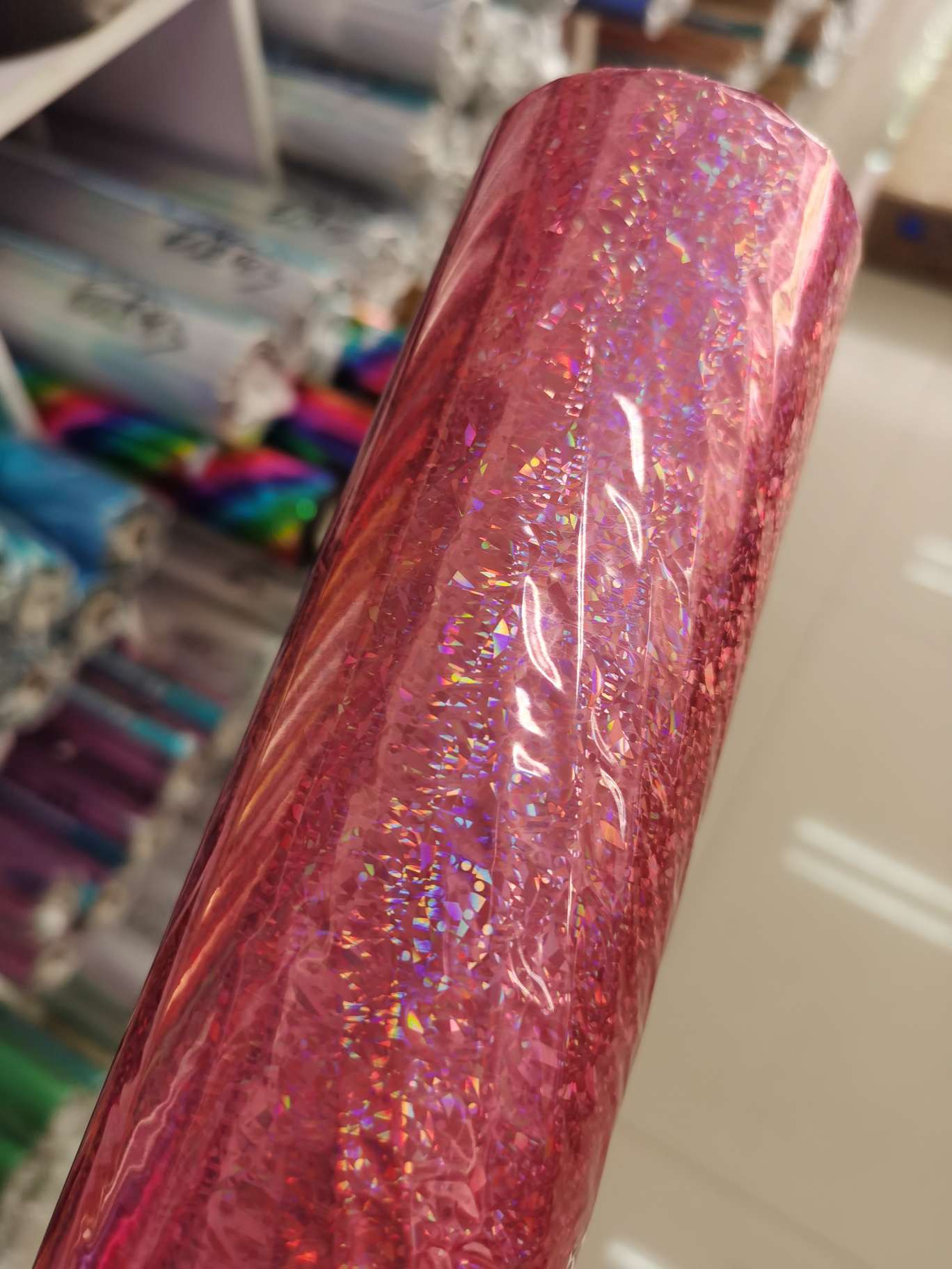 烫金纸 过塑136猫眼粉红 64cm*120米详情图6