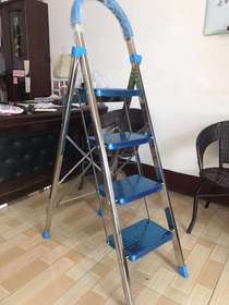 Ladder Herringbone ladder two-side ladder folding ladder four-step herringbone curved ladder engineering ladder pedal ladder four-step master rigid ladder