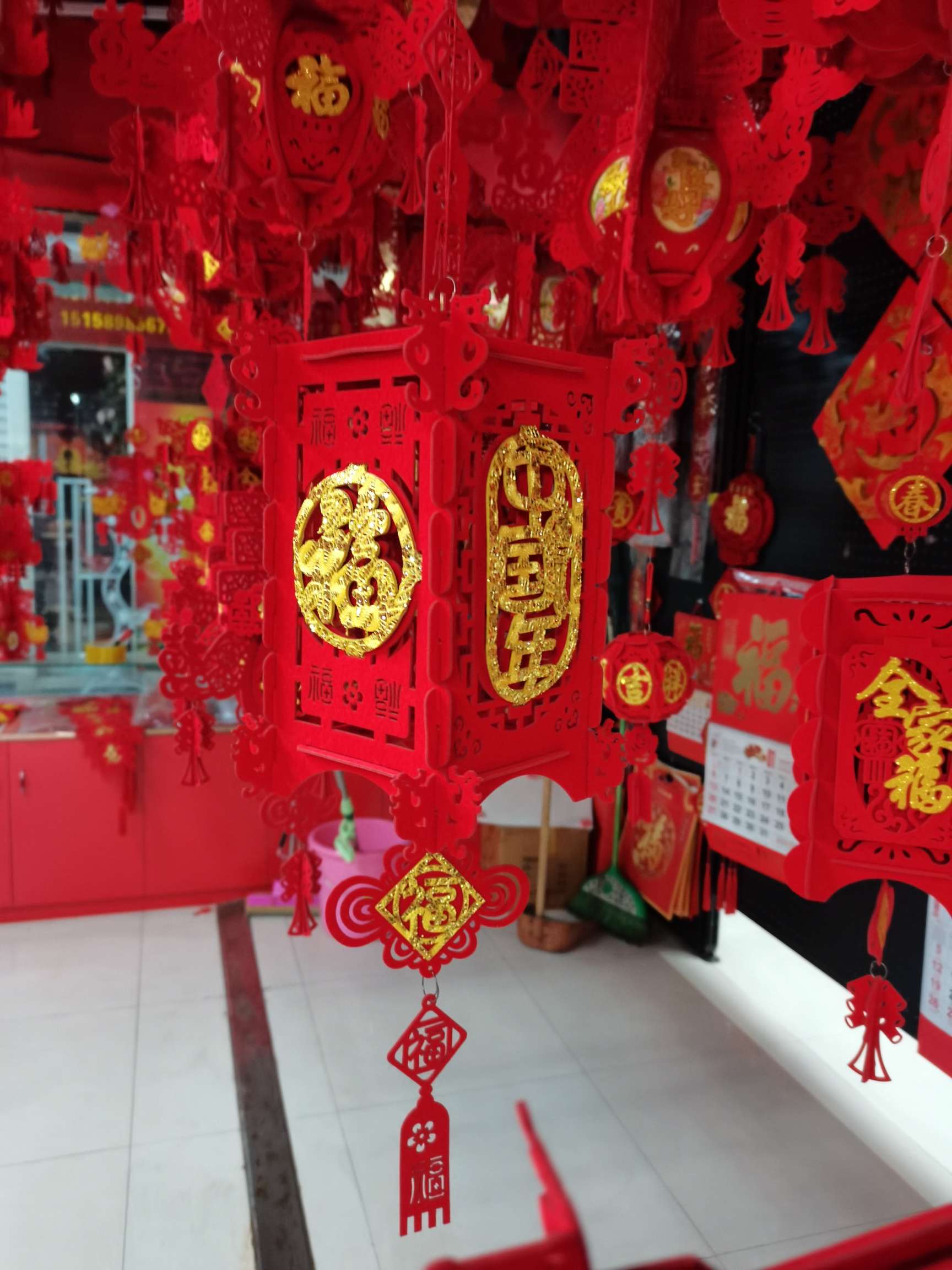 New Year's felt lanterns Specification image