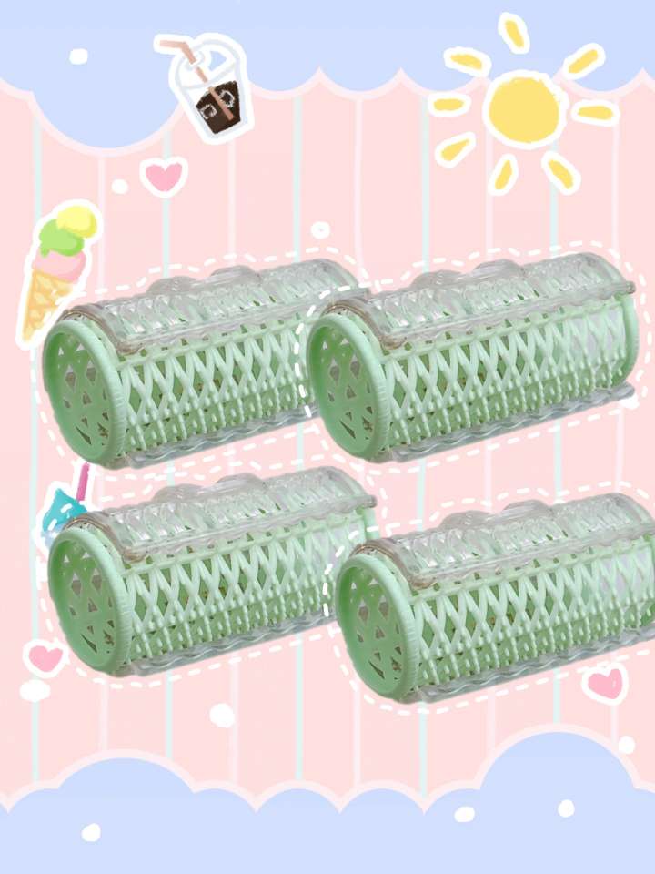 Wholesale of 4-piece large hair curlers, plastic bangs, hair curls, and hair styling tools undefined
