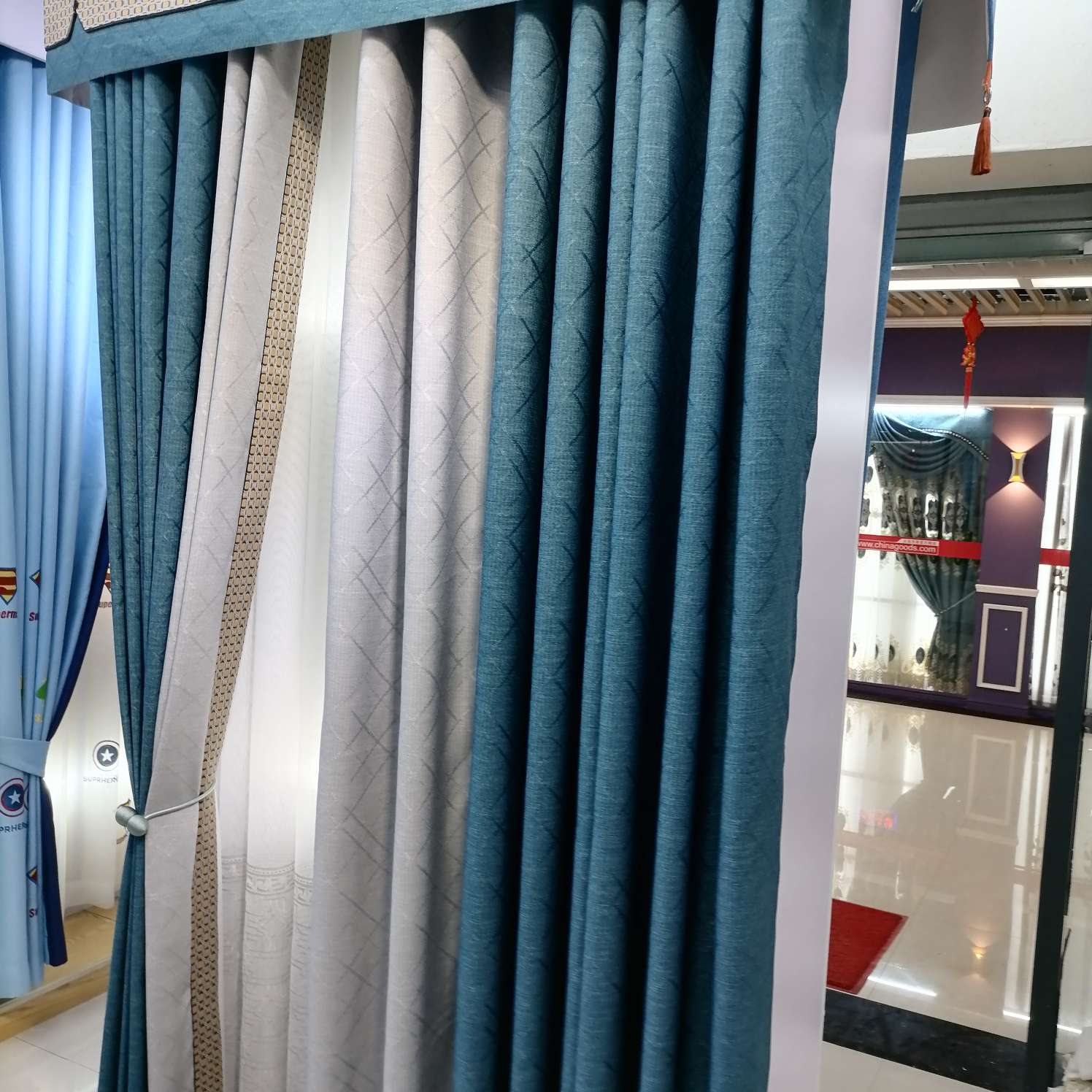 加厚遮光窗帘布成品纯色简约风客厅定制隔热遮阳 卧室原材料