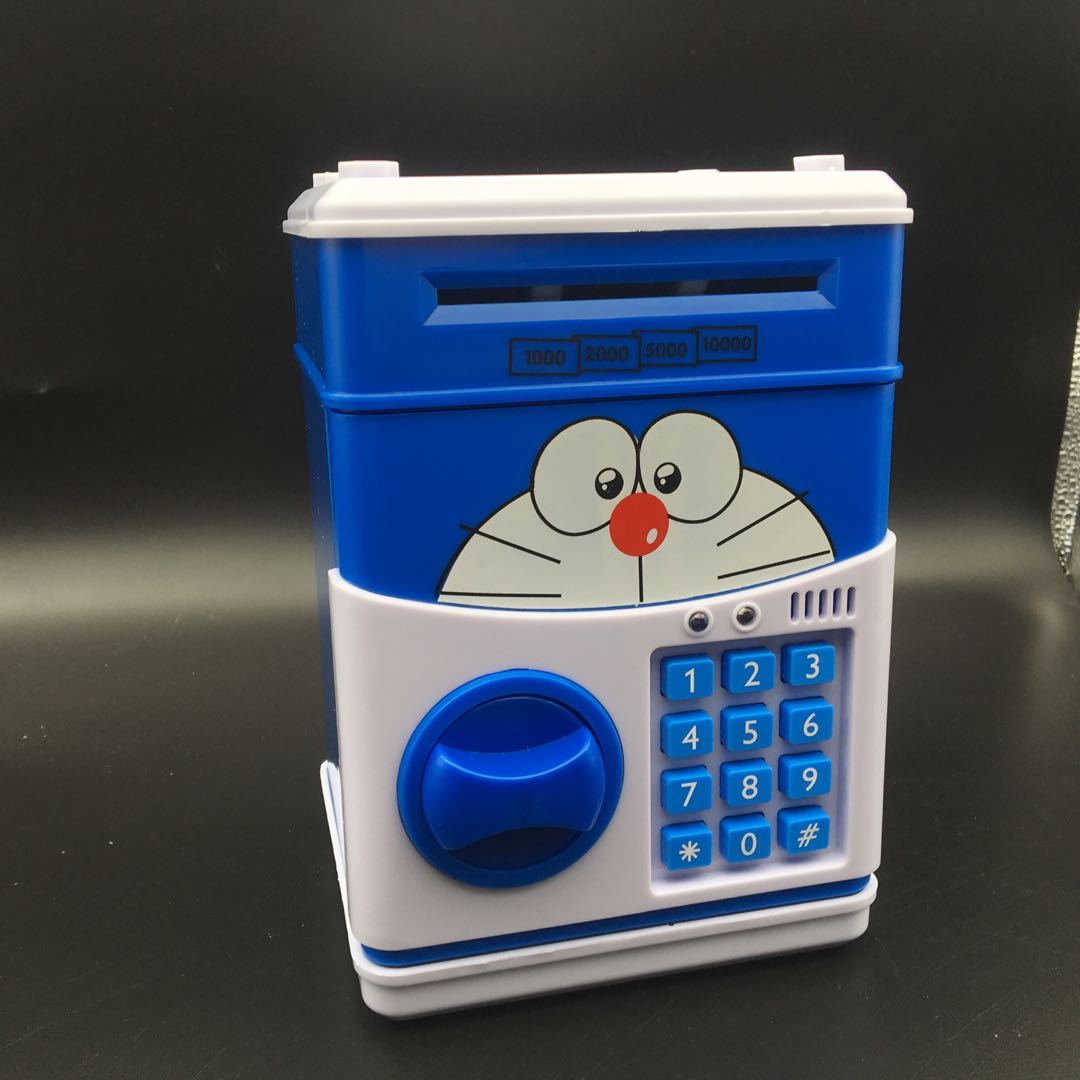 Piggy bank Children's password box Network can deposit and withdraw money, only in, no out, large-capacity cartoon piggy bank details Picture