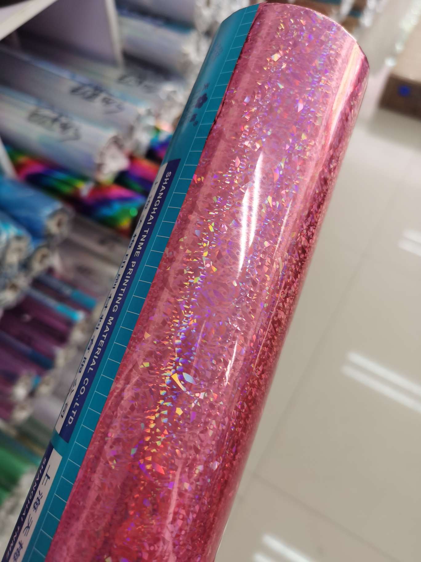 烫金纸 过塑136猫眼粉红 64cm*120米产品图