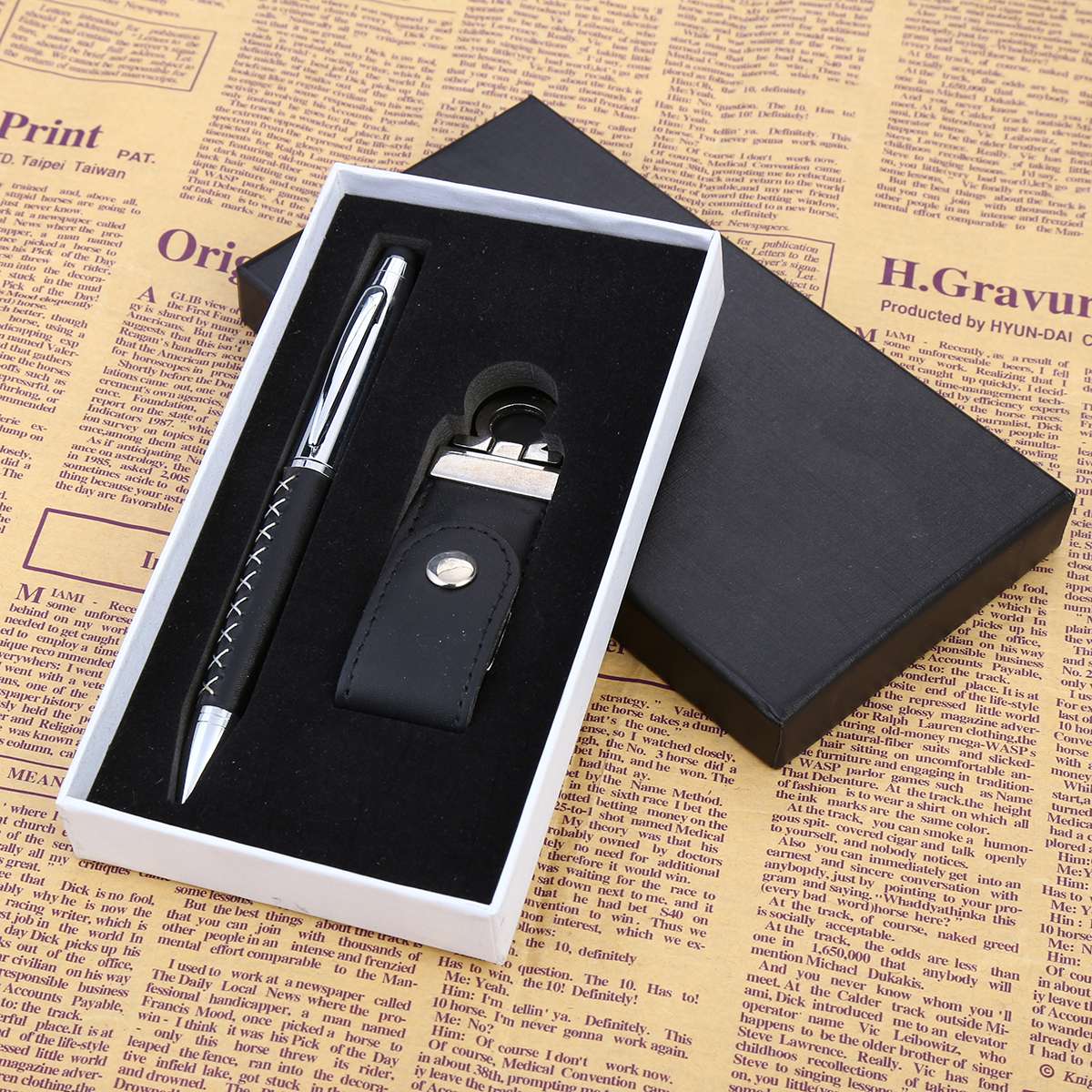 Creative USB set: Metal pen, signature pen, Gift pen, Business Office USB flash drive, gift set undefined