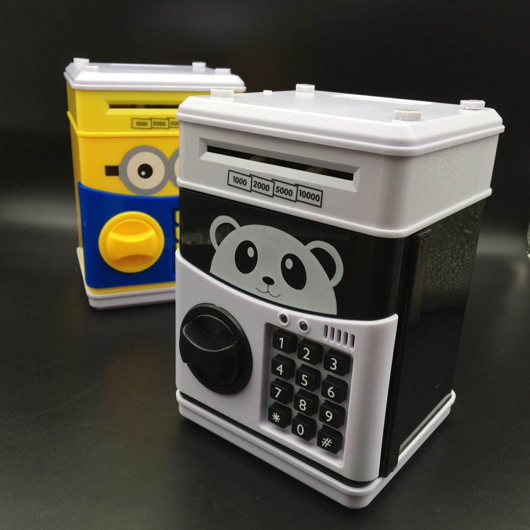 Piggy bank Children's password box Network can deposit and withdraw money, only in, no out, large-capacity cartoon piggy bank undefined