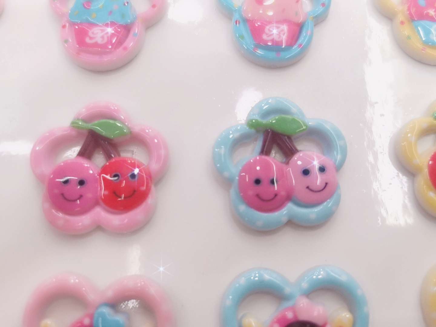 A variety of fashionable paste accessories with cherry outside and cherry inside cute children's headwear thumbnail