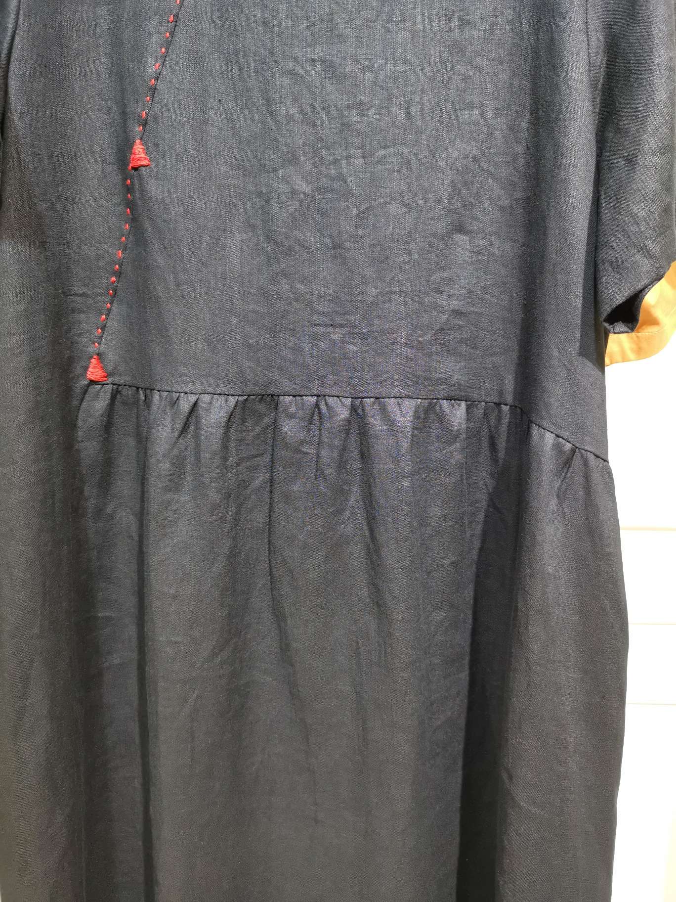 Handcrafted arched needle collar fashionable business women's dress Specification image