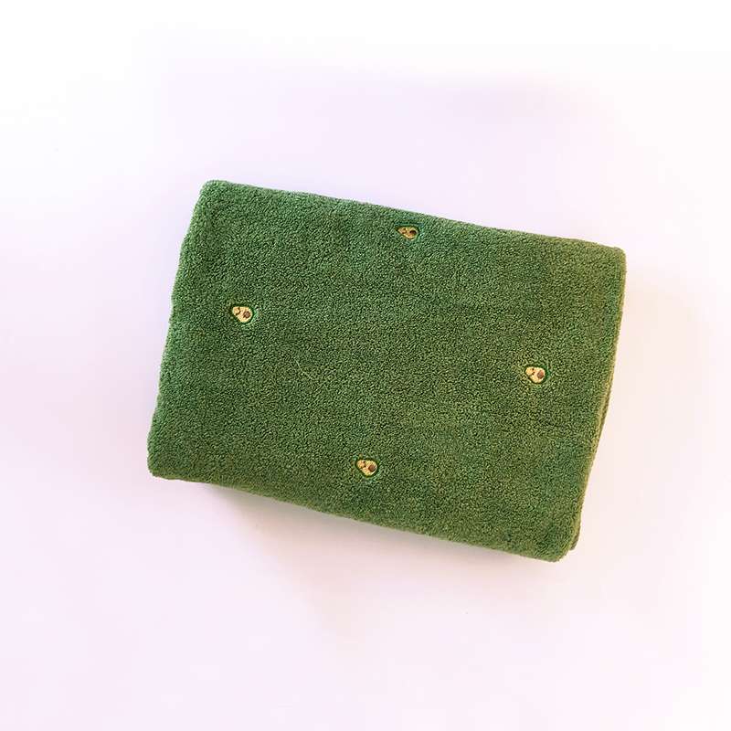 义乌好货 福甜-牛油果纯棉洗脸吸水毛巾学生ins家用全棉成人面巾白底实物图