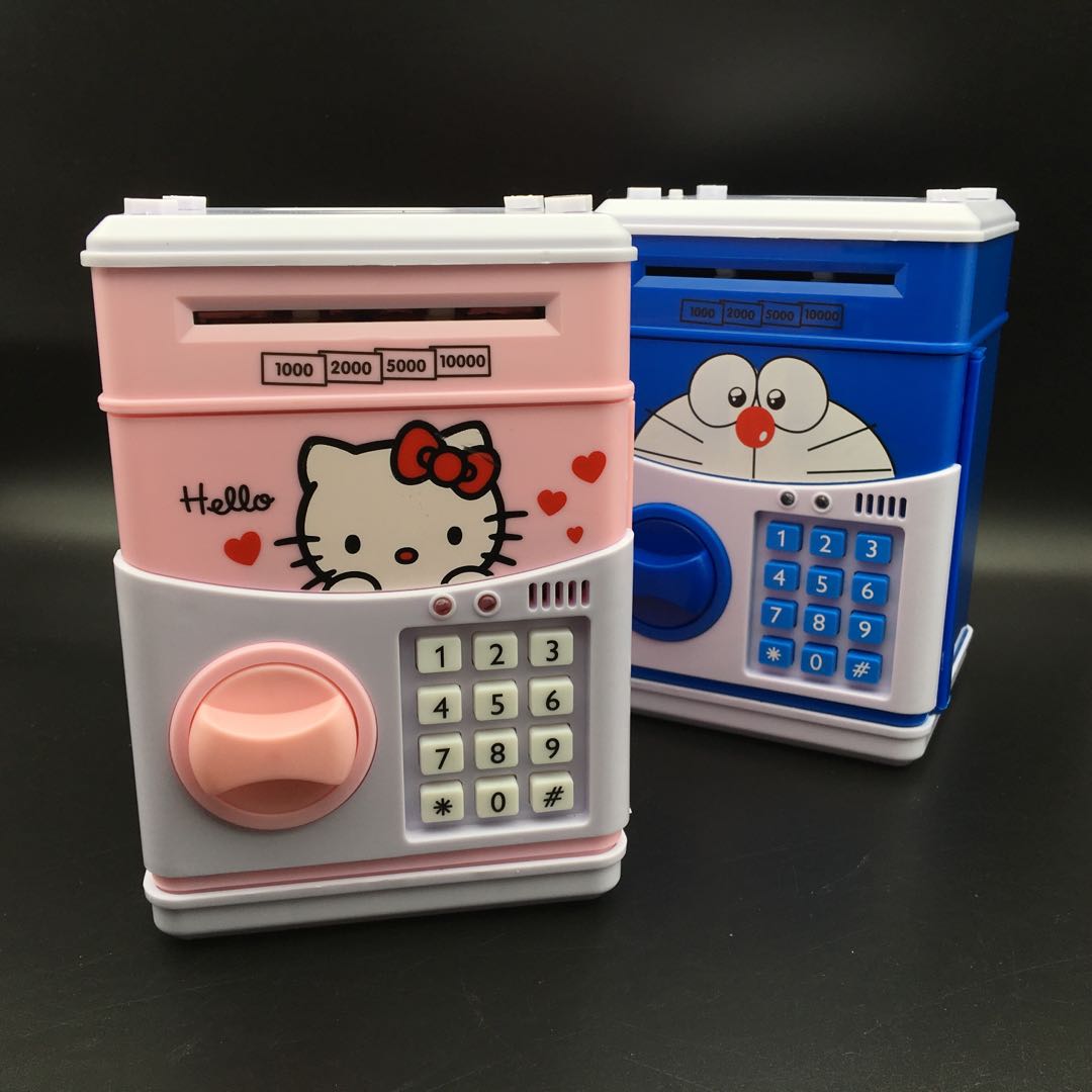 Piggy bank Children's password box Network can deposit and withdraw money, only in, no out, large-capacity cartoon piggy bank undefined