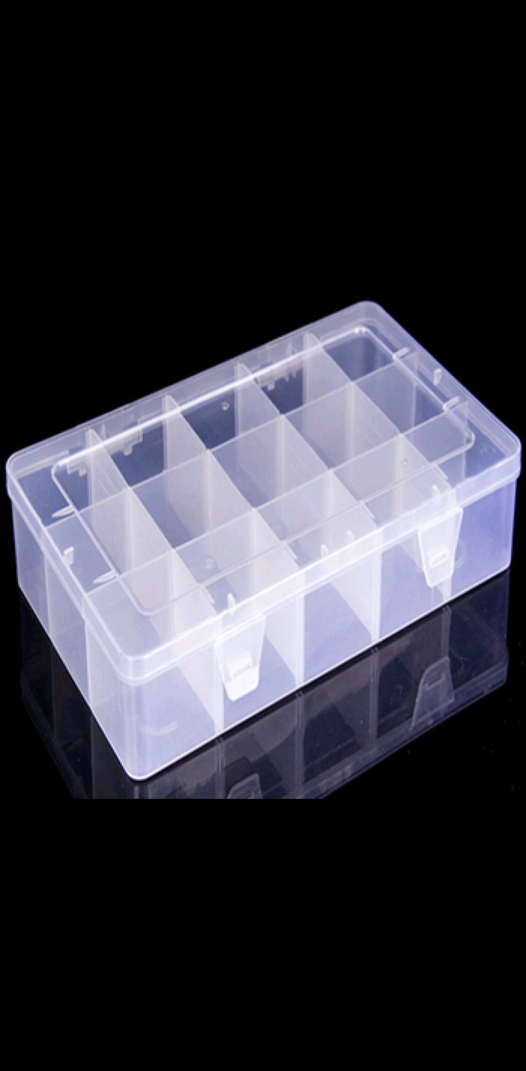 厂家批发大号15格透明塑料可拆卸整理收纳盒储物首饰盒药收纳盒细节图