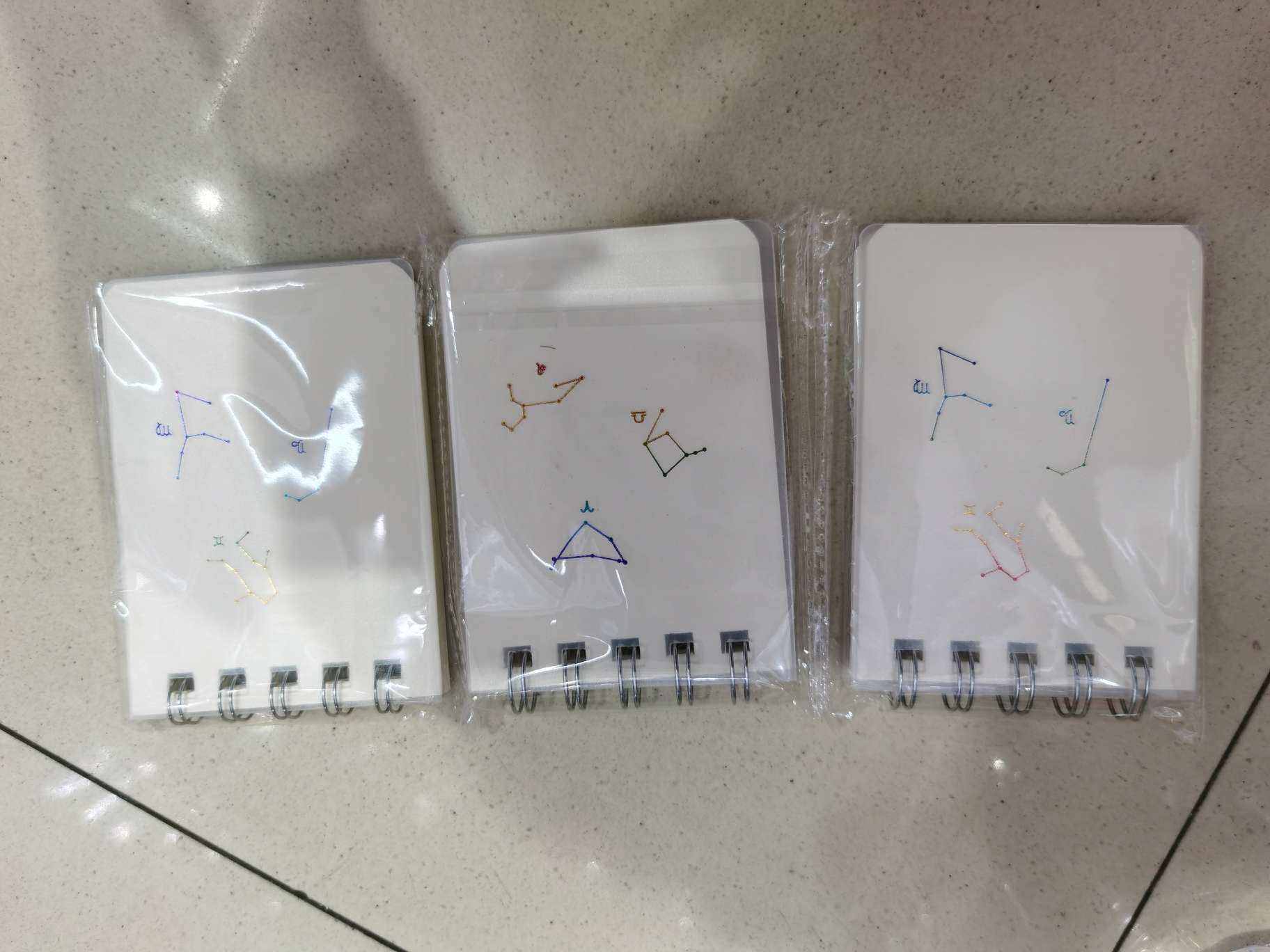 中芝纸品办公文化纸品本册学生学习文具线圈本便签本 100K星座便签本