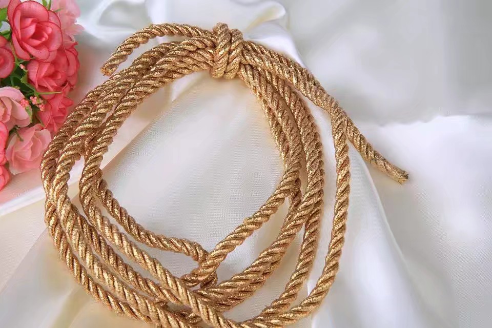 6mm梅红金绳子/三股扭绳/滚绳/扭绳/包装绳详情图7