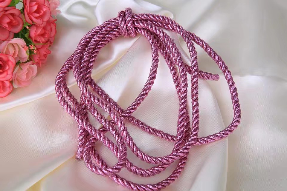 6mm梅红金绳子/三股扭绳/滚绳/扭绳/包装绳