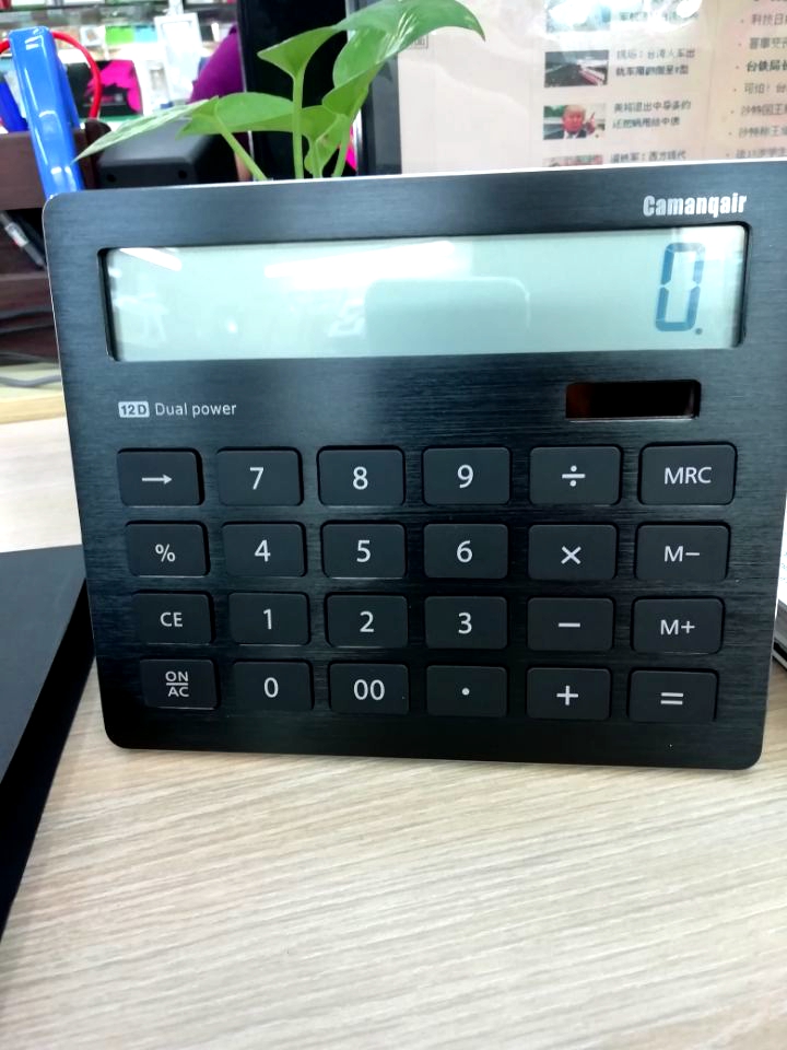 金属材质太阳能超薄计算器 商务办公用财务计算机高端礼品详情图7