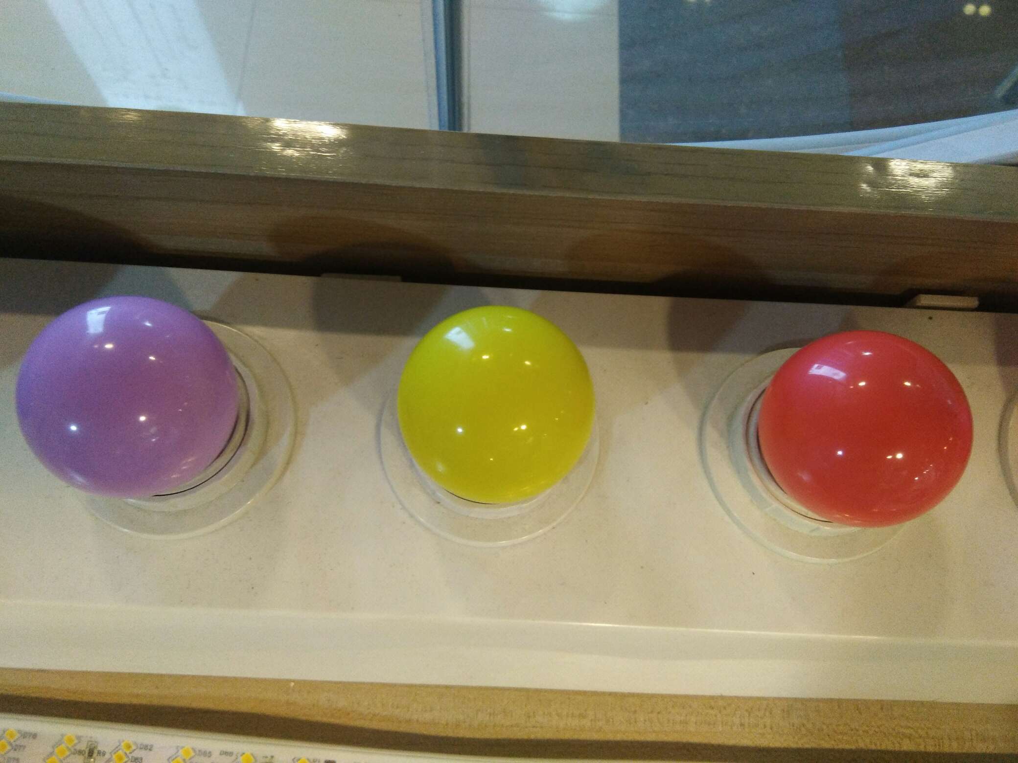 Colored small light bulbs are used to illuminate furniture for both household and commercial purposes details Picture