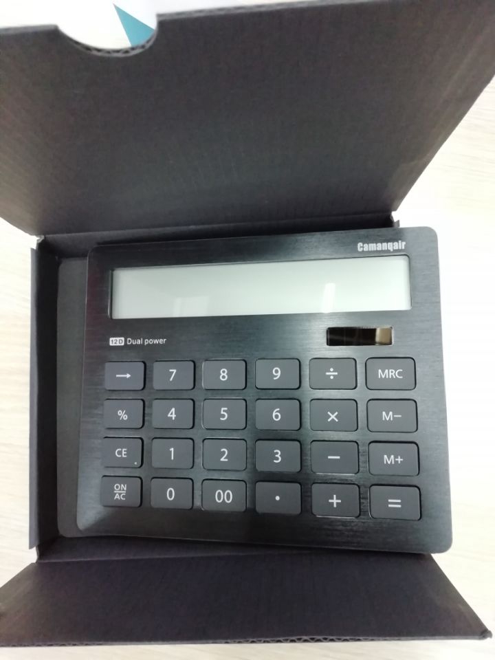 金属材质太阳能超薄计算器 商务办公用财务计算机高端礼品详情图6