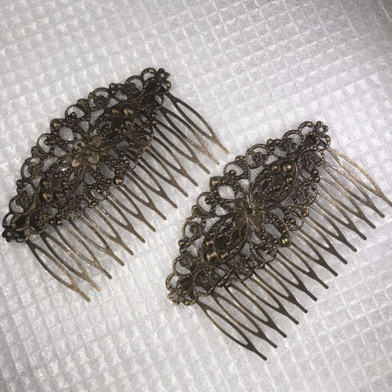 厂货通源头厂家复古花片汉服头饰DIY发梳新娘饰品配件白底实物图