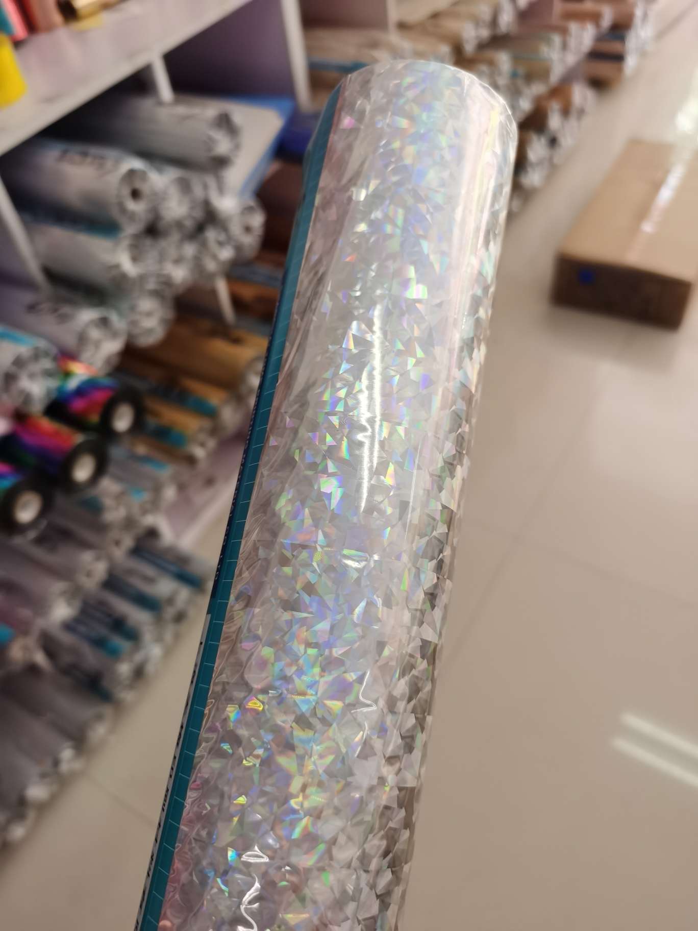 上海天梅烫金纸 过塑100玻璃银 64cm*120米详情图8