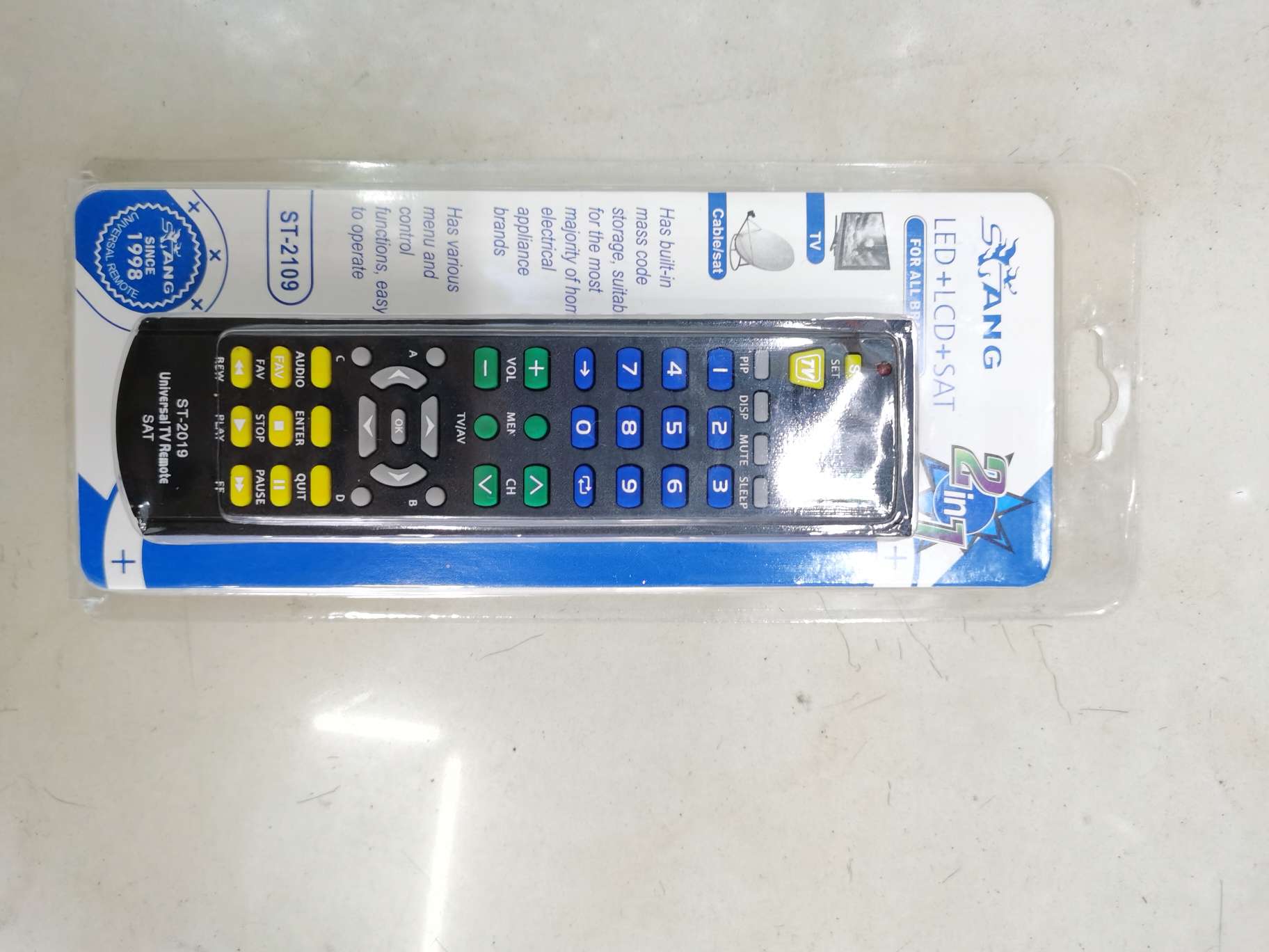 LED+LCD+SAT ST2019 multi-function TV set top box satellite receiver remote control thumbnail