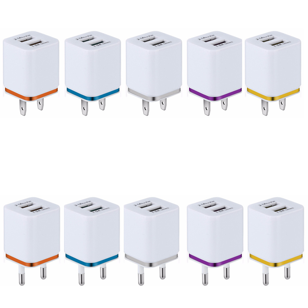 2A Phnom Penh charger electroplating dual USB mobile phone smart universal charger wholesale cross-border manufacturers