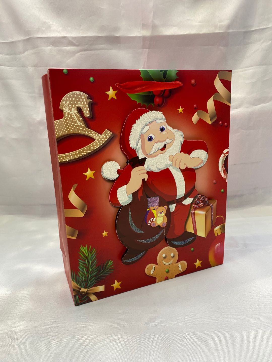 Factory Direct Spot 2020 New 3D Dusting Christmas Gift Bag 1166S-4