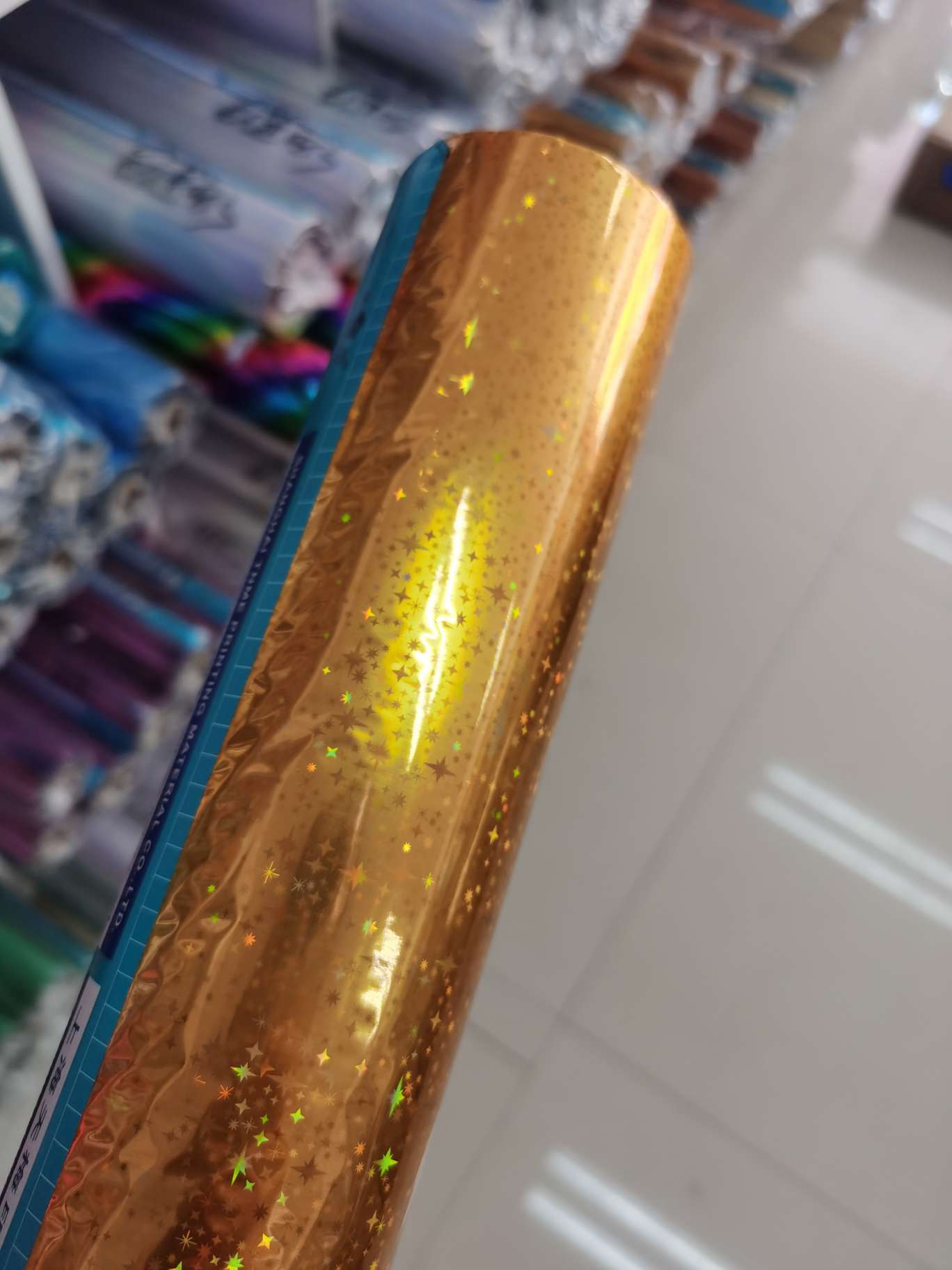 烫金纸 过塑141星星金 64cm*120米