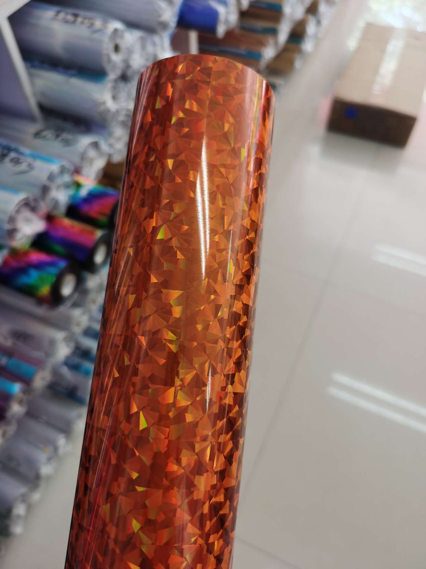 上海天梅烫金纸 过塑171玻璃橙 64cm*120米详情图9