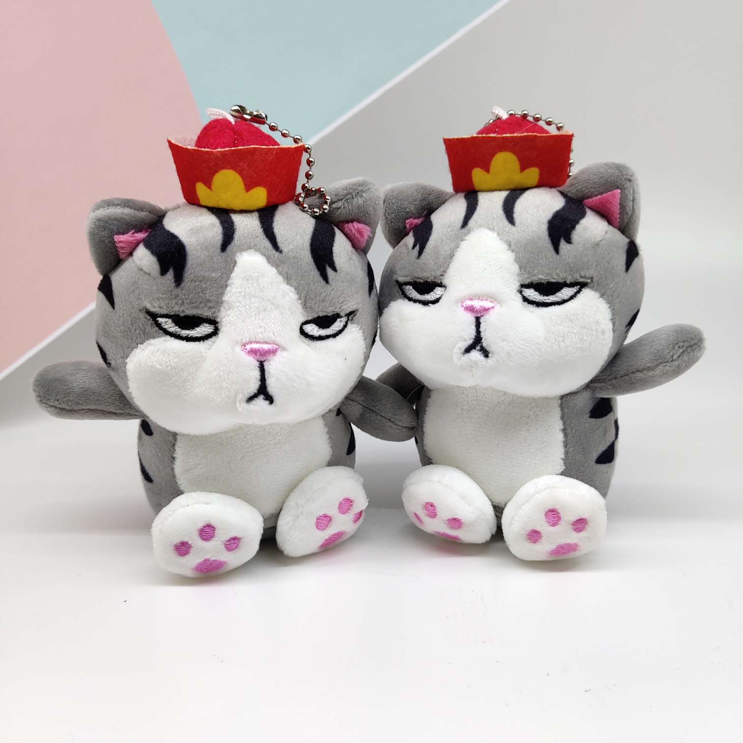 Cold expression Long live The Cat Bazar black dog plush toy key chain bag pendant miniature plush toy pendant graber doll manufacturer supply