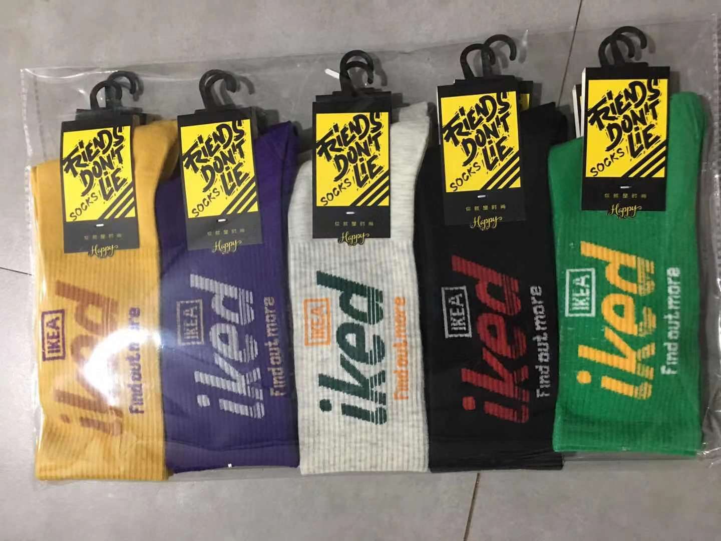 运动、休闲棉袜实物图