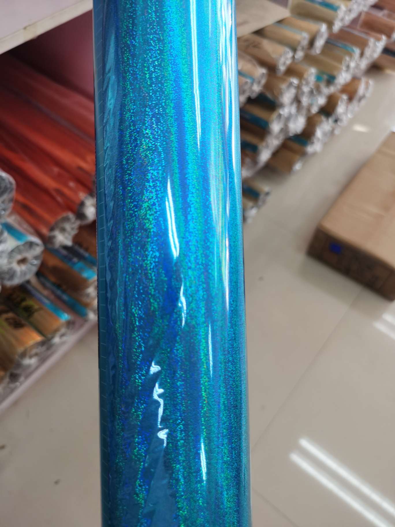 上海天梅烫金纸 过塑097晶点兰 64cm*120米详情图6