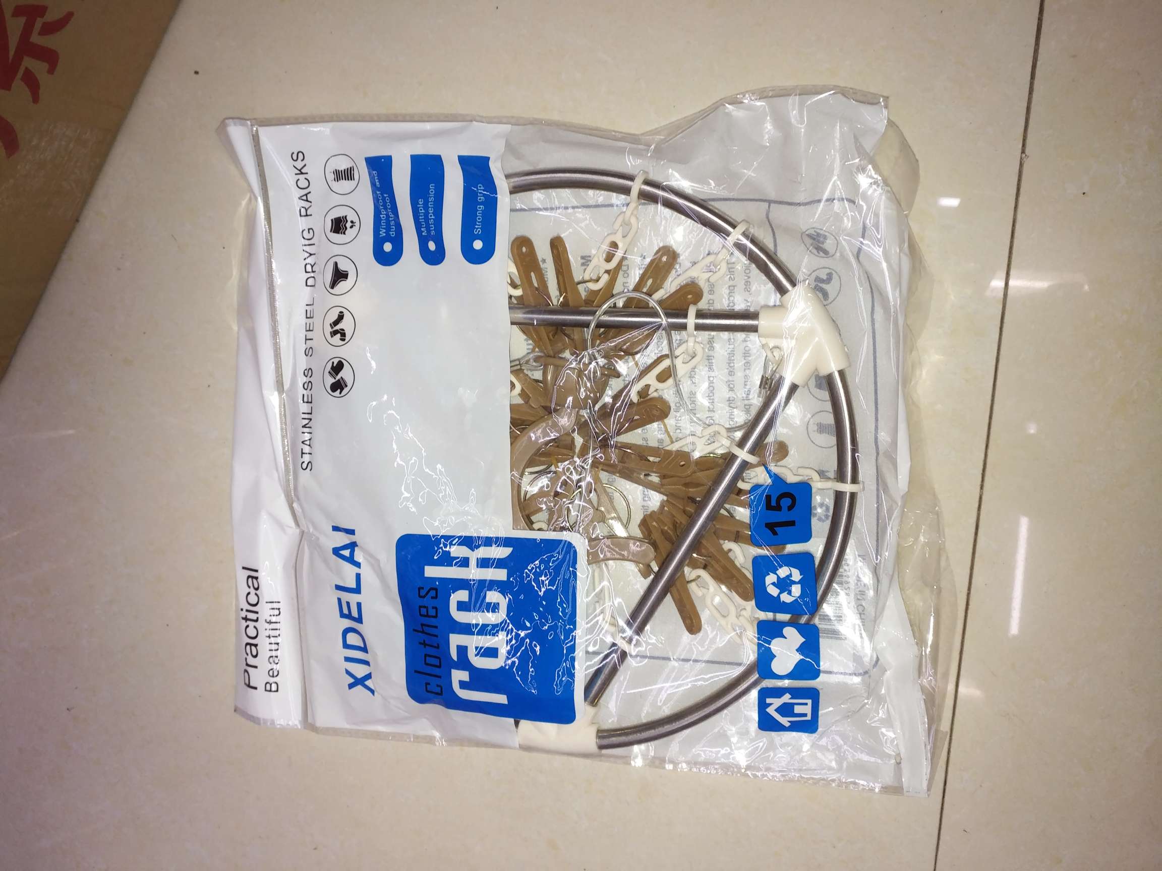 不锈钢20夫妻晒衣架细节图