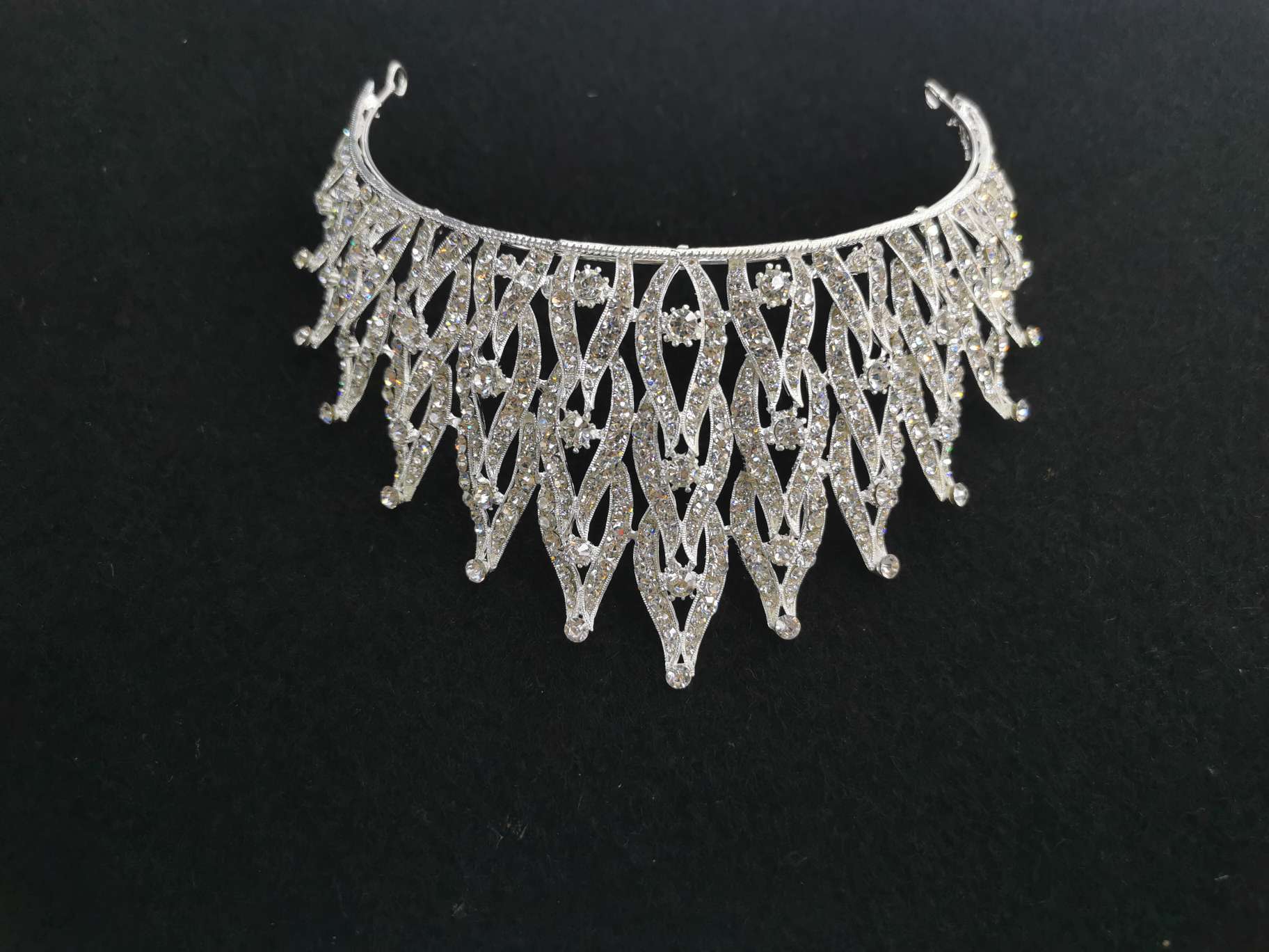 European and American luxurious bride Korean crown rhinestone wedding dress elegant crown