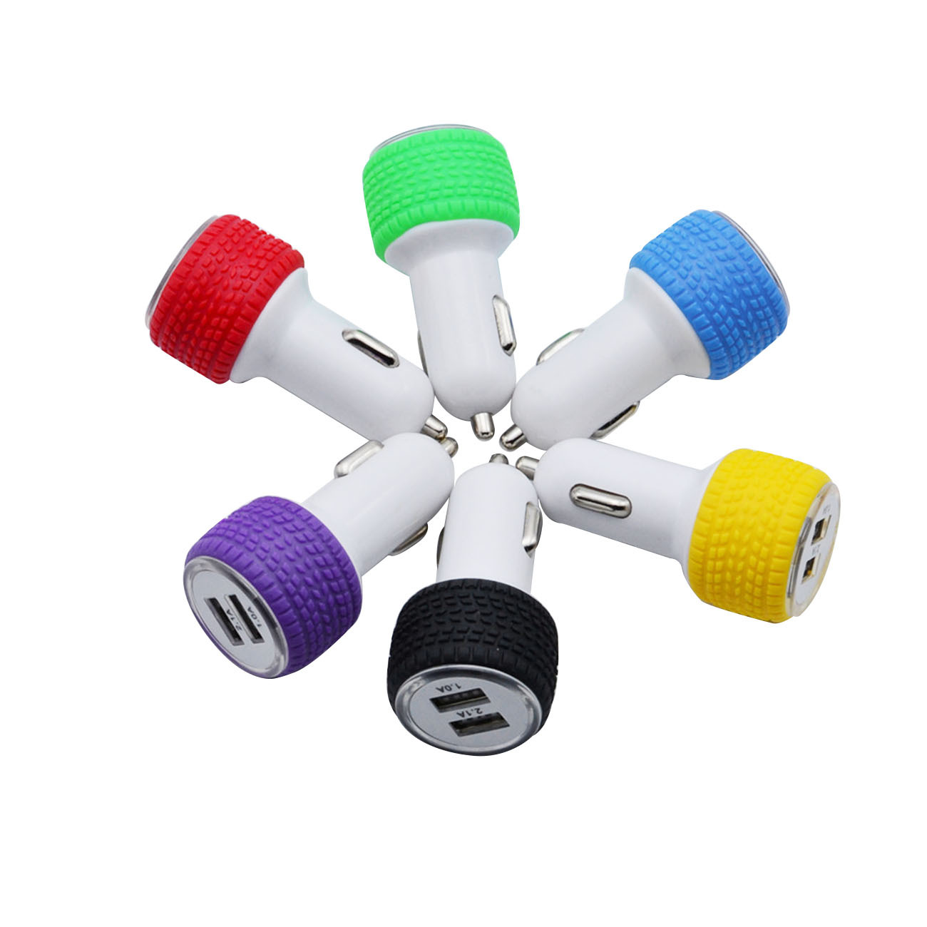 Neumático tatuado coche cargador de teléfono dual usb cargador de coche fabricante wholesale undefined