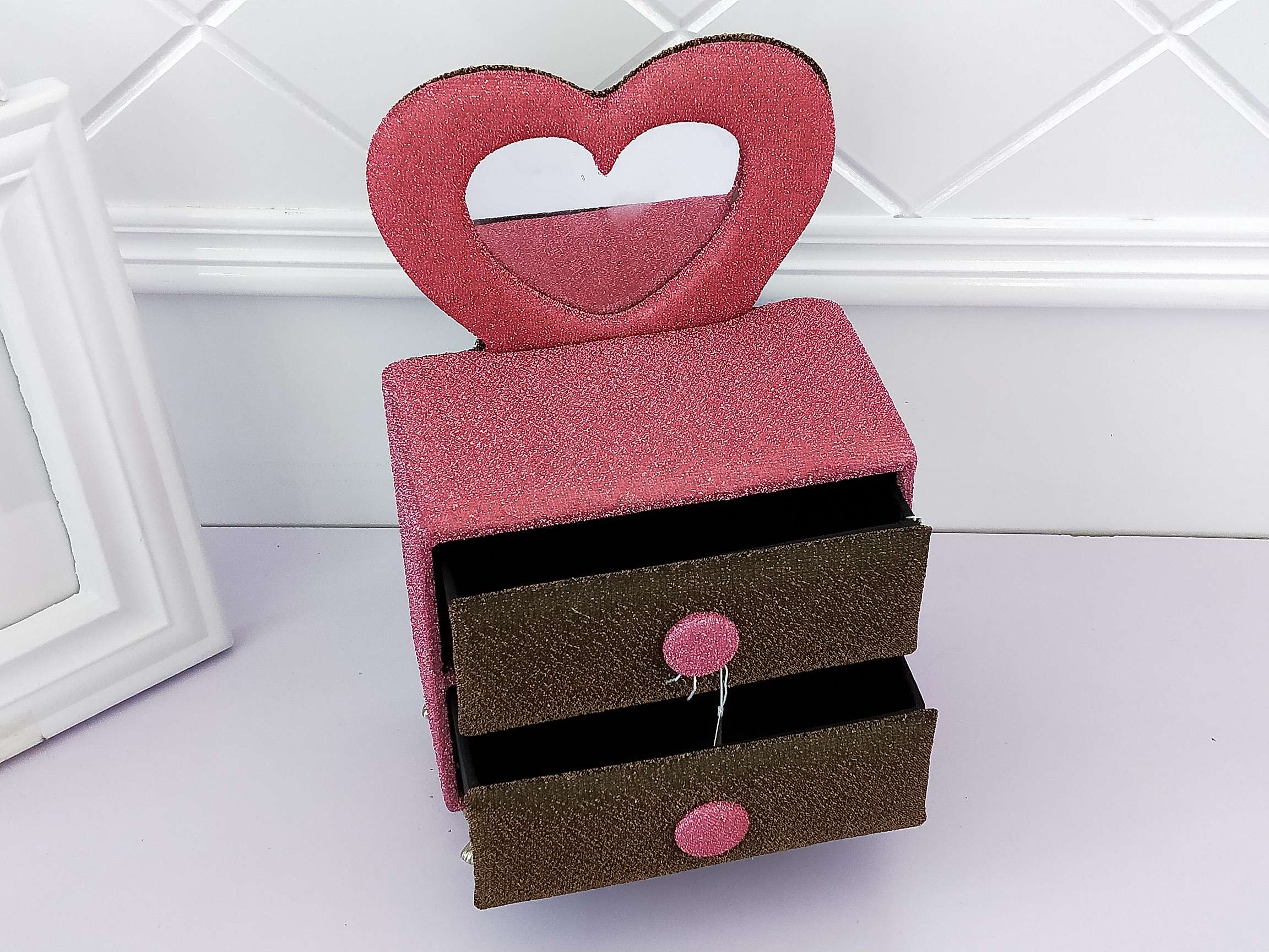 Jinqi sofa jewelry Box, European jewelry ring, stud earrings, storage box, doll Accessories A74-391/392 Specification image
