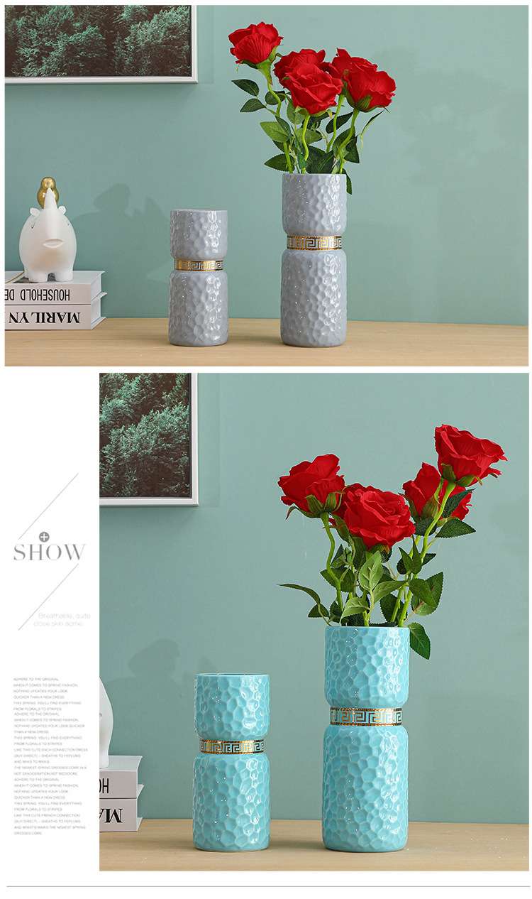 现代简约北欧陶瓷花瓶客厅摆件家居装饰品插花花器工艺品批发 https://m.1688产品图