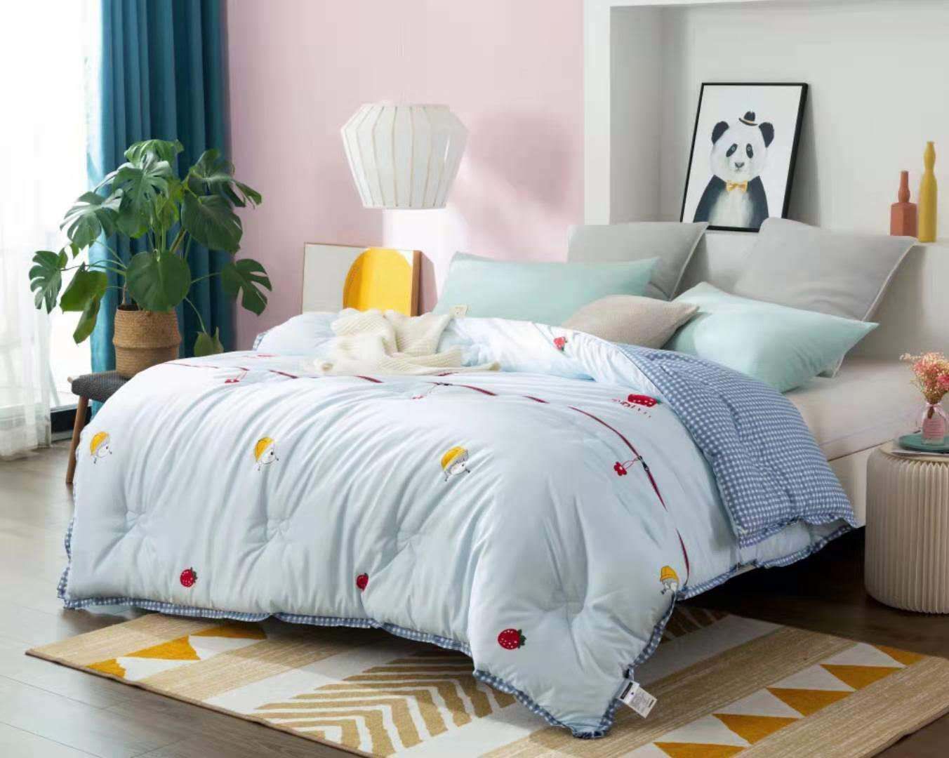 2021 new style factory direct wholesale whole cotton winter quilt 2*2.3 blue