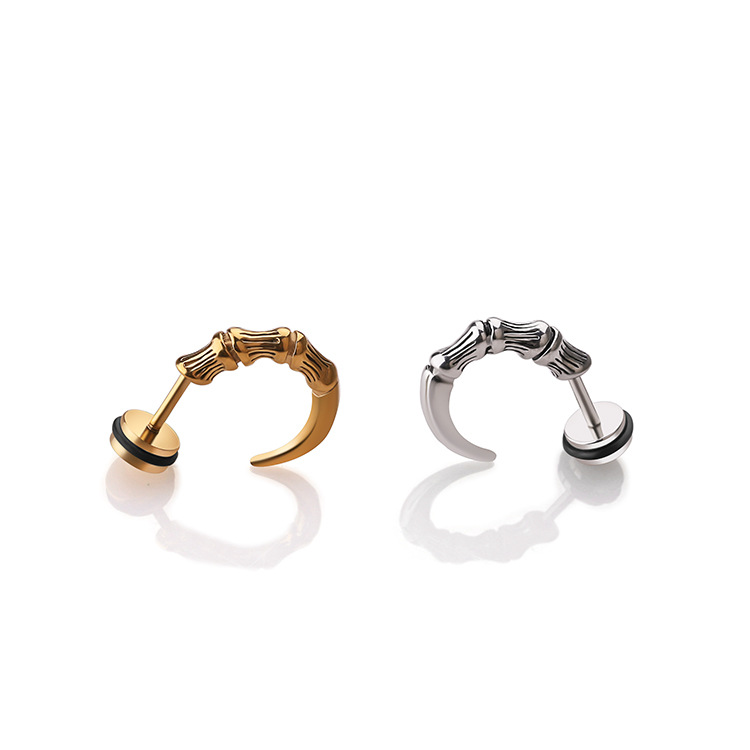 Changsheng Jewelry offers personalized real-time eagle-claw titanium steel ear studs and trendy men's earrings wholesale Specification image