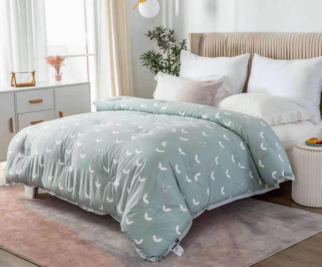 2021 new style factory direct wholesale whole cotton winter quilt 2*2.3 green