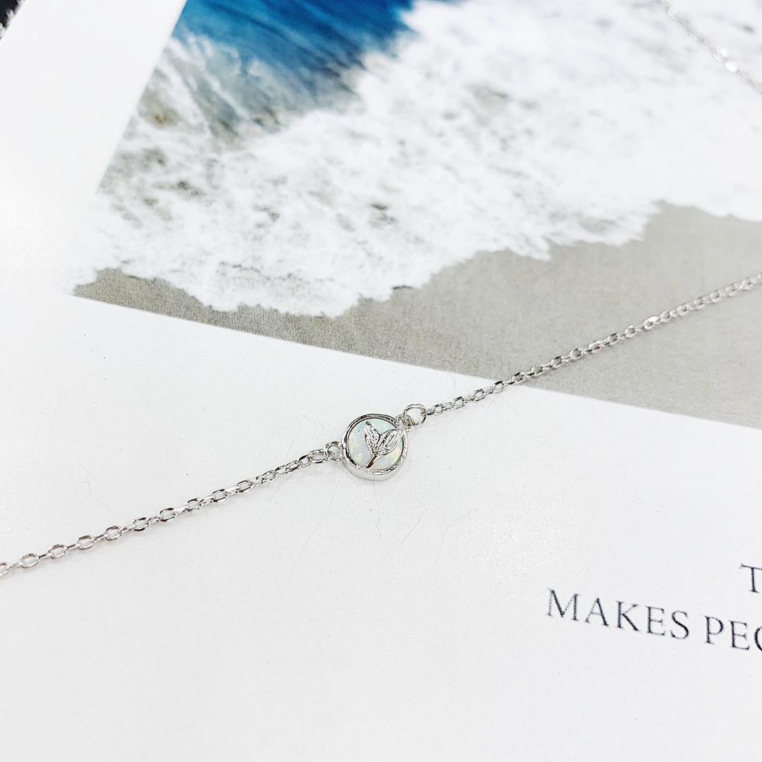 The s925 Silver Australian gemstone necklace does not fade and does not cause allergies details Picture