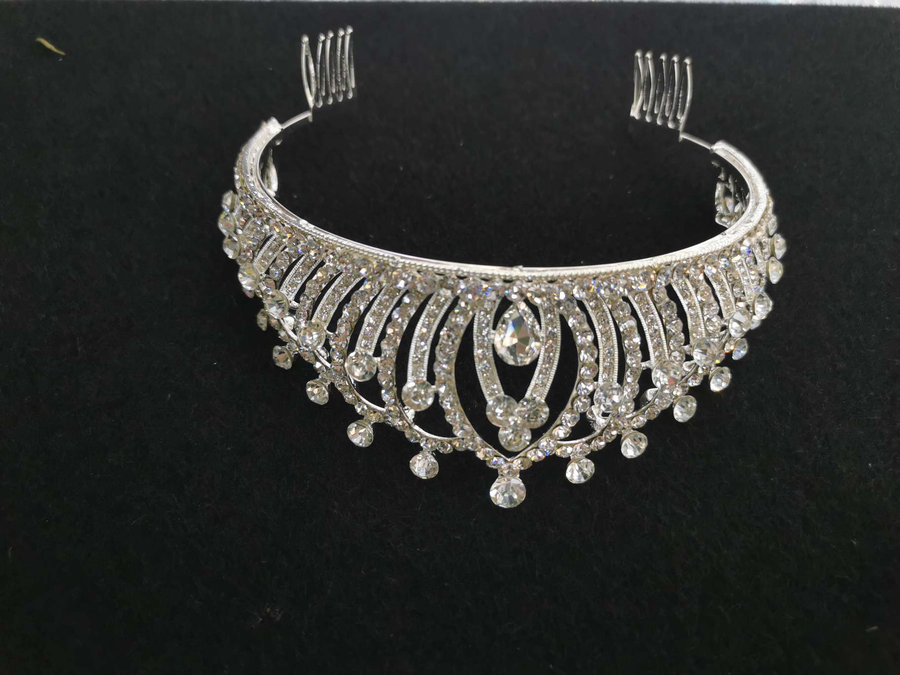 Korean high-end crown hearpiece bride atmosphere European and American new wedding dress wedding ornaments thumbnail