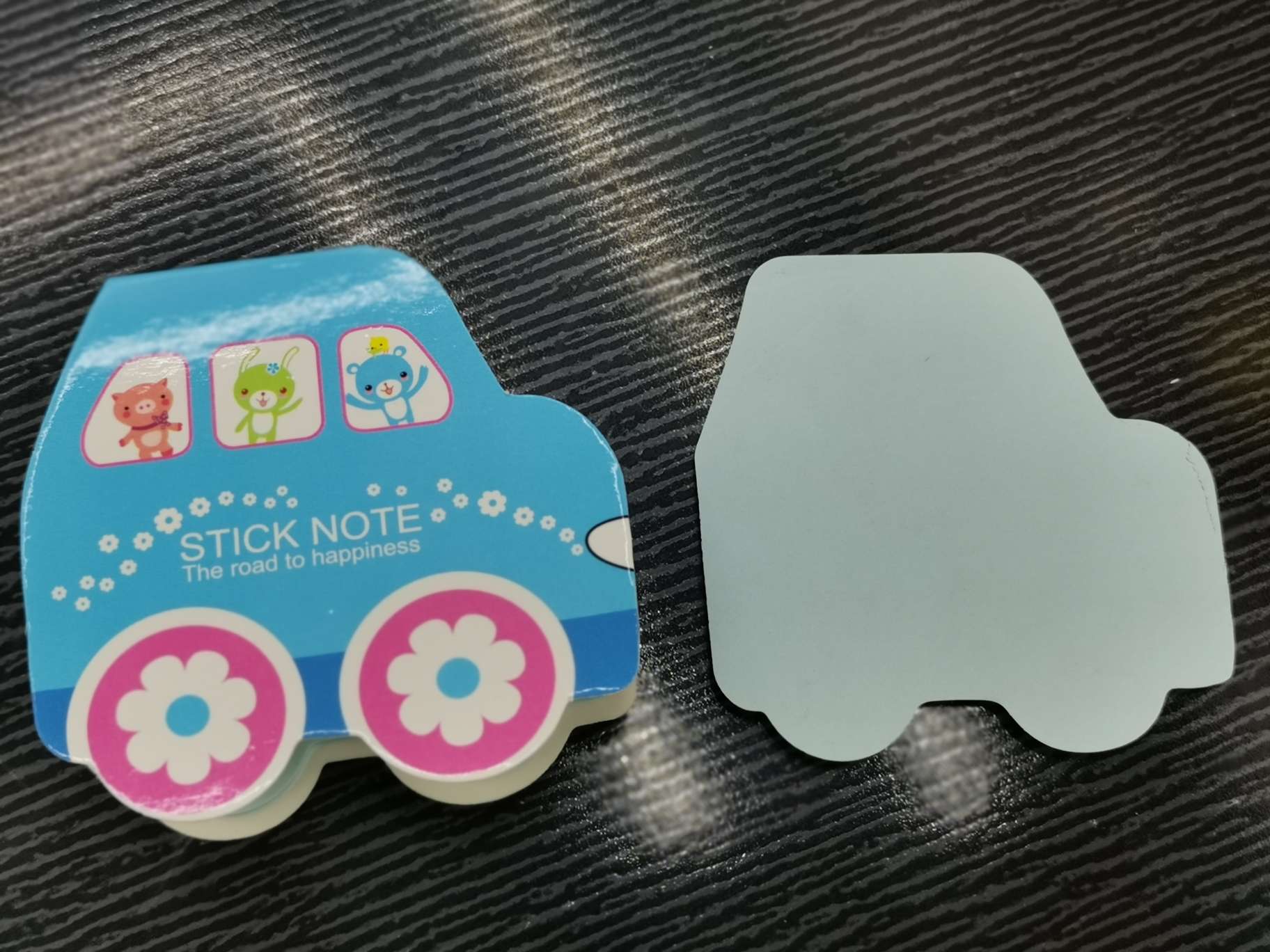 便利贴ZH0036卡通汽车创意便签贴韩版学生用可爱便利贴粘性强留言可粘N次贴白底实物图