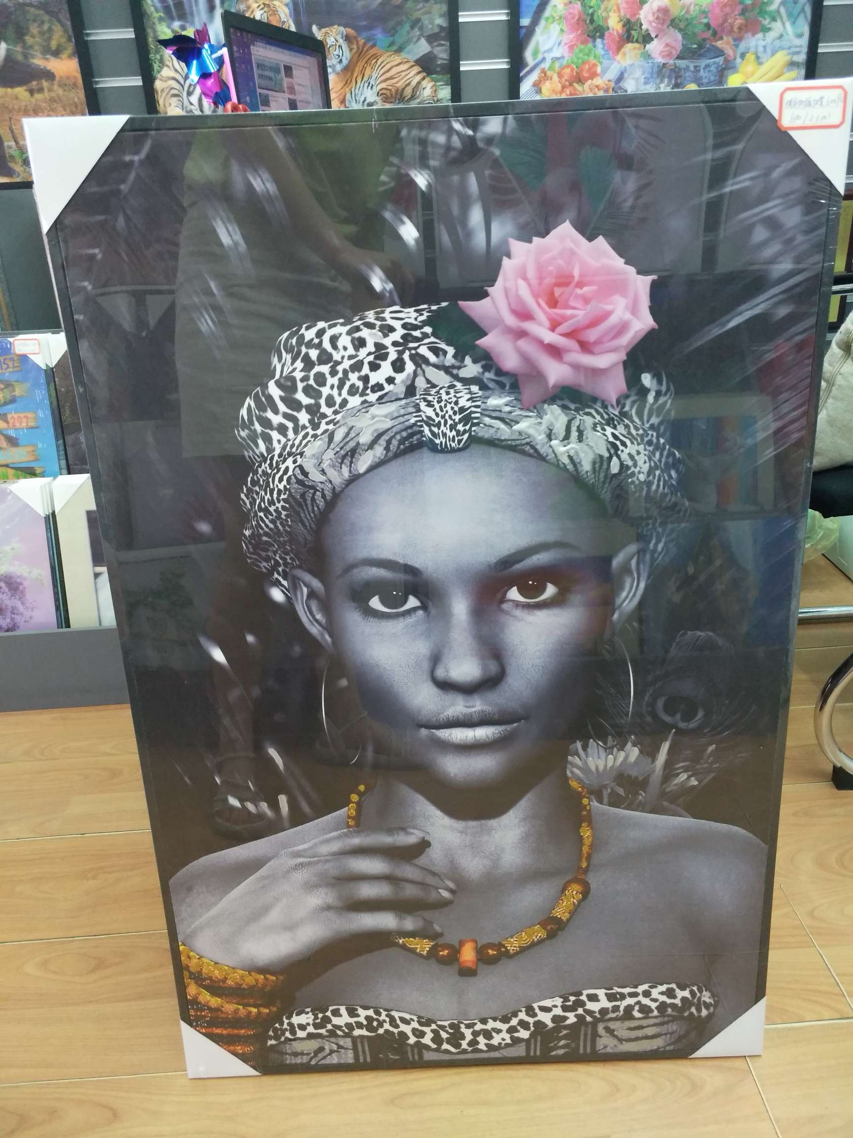 Black frame picture of black beauty thumbnail