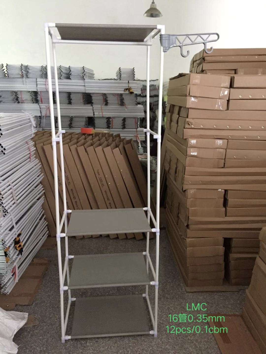 厂家直销多功能加厚加固型无套衣帽架 浴室简易收纳衣架 组合衣帽架细节图