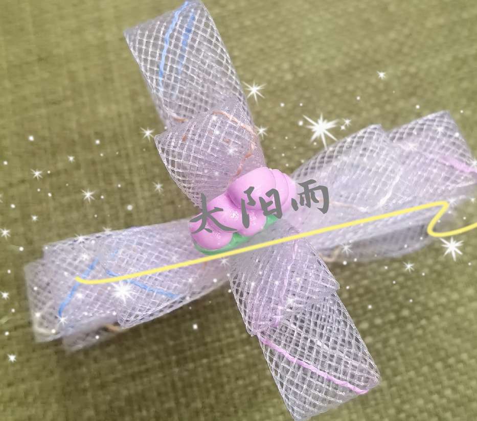 Elastic yarn net factory direct selling wedding hat, head flower, fishbone handicraft accessories flower, Specification drawing