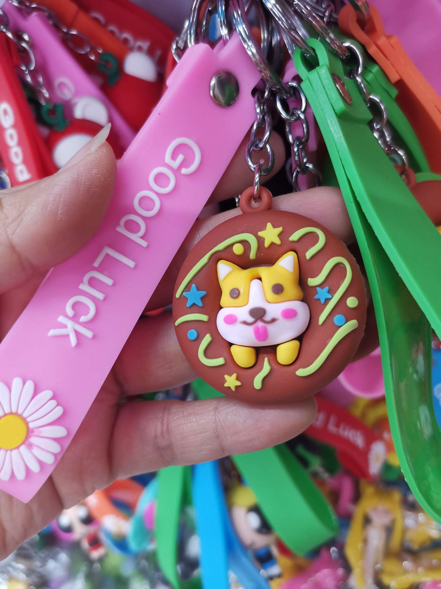 PVC resin keychain soft rubber three-dimensional figurine, cute 454 key pendant, student schoolbag pendant wholesale details Picture